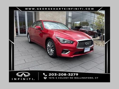 Dynamic Sunstone Red 2023 INFINITI Q50 LUXE