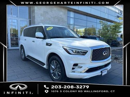 Moonstone White 2023 INFINITI QX80 LUXE