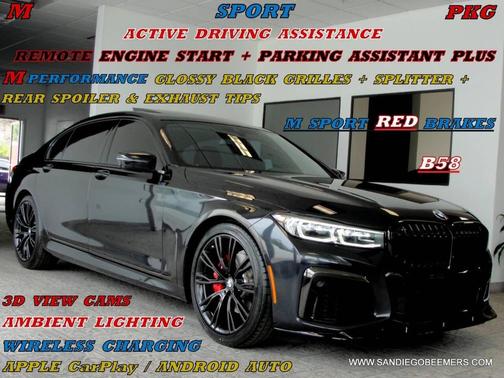 Black Sapphire Metallic 2022 BMW 740 740i M SPORT+3D CAMS+HARMAN KARDON+DRIVING ASSIST
