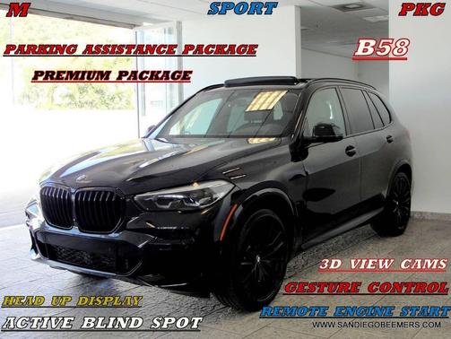 Black Sapphire Metallic 2022 BMW X5 sDrive40i M SPORT+3D-CAMS+HUD+PREMIUM PKG+DRIV ASS