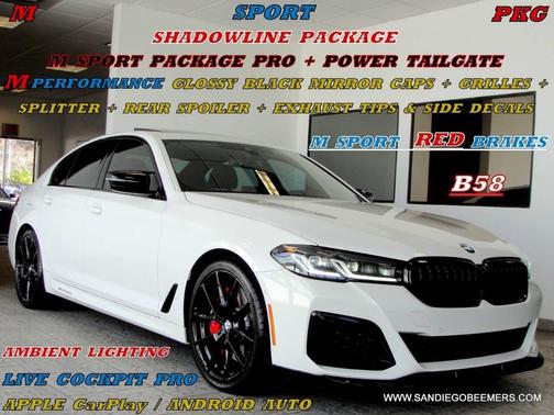 Alpine White 2023 BMW 540 540i M SPORT PRO+SHADOWLINE PKG+RED BRAKES+DR ASS