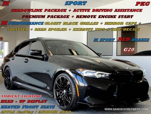 2023 BMW 330 330i M SPORT PRO+PREM PKG+HUD+RED M BRAKES+SHADOWL