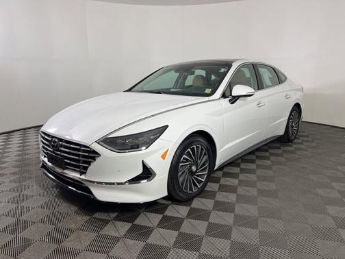 White 2023 Hyundai SONATA Hybrid Limited