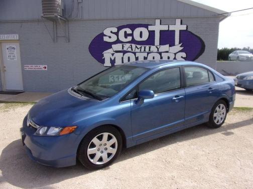 Blue 2007 Honda Civic LX