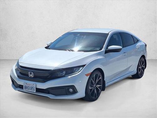 Platinum White Pea 2019 Honda Civic Sport