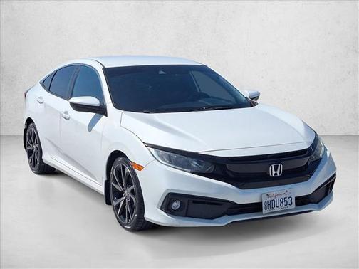 Platinum White Pea 2019 Honda Civic Sport