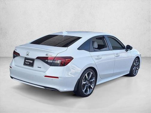 Platinum White Pearl 2025 Honda Civic Hybrid Sport