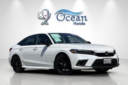Platinum White Pearl 2024 Honda Civic Sport