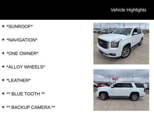 Summit White 2016 GMC Yukon SLT