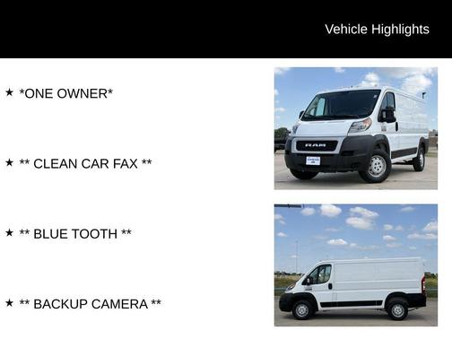 Bright White Clearcoat 2021 RAM ProMaster 1500 Low Roof