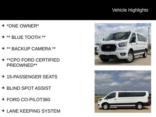 Oxford White 2024 Ford Transit-350 XLT