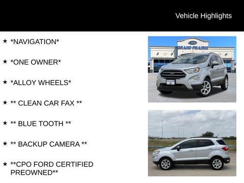 Moondust Silver Metallic 2021 Ford EcoSport SE