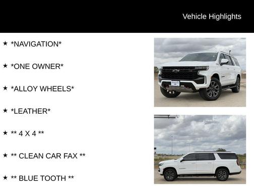 Summit White 2023 Chevrolet Suburban 4WD Z71