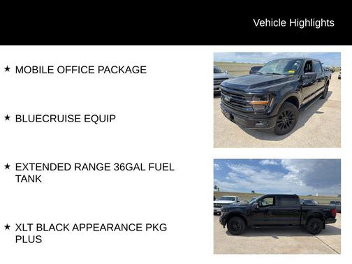 Agate Black Metallic 2024 Ford F-150 XLT