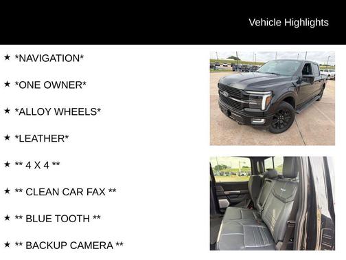 Agate Black Metallic 2024 Ford F-150 Platinum