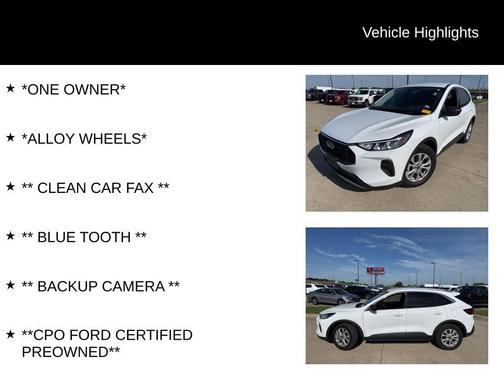 Oxford White 2023 Ford Escape Active