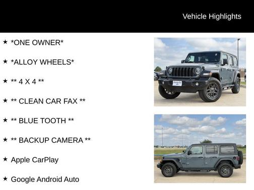Anvil Clear Coat 2024 Jeep Wrangler Sport S