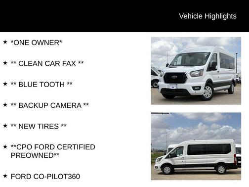 Oxford White 2024 Ford Transit-350 XLT