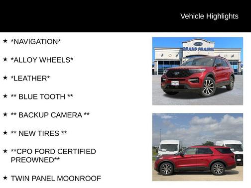 Rapid Red Metallic Tinted Clearcoat 2022 Ford Explorer ST-Line