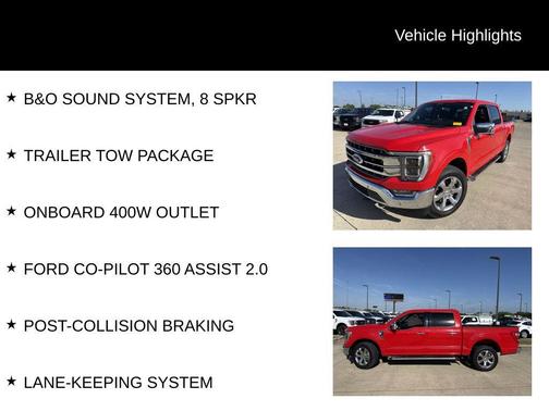 Race Red 2022 Ford F-150 Lariat