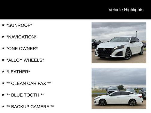 Pearl White Tricoat 2024 Nissan Altima SR VC-Turbo FWD
