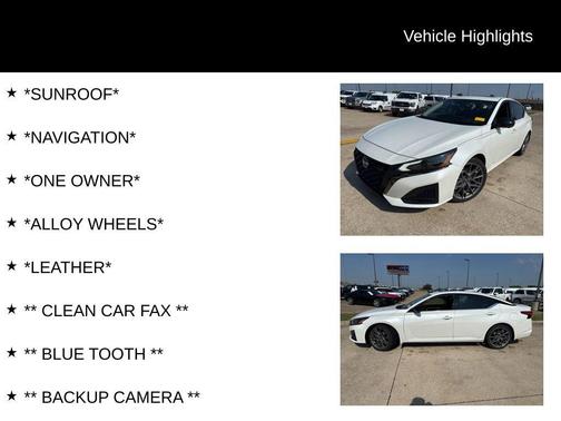 Pearl White Tricoat 2024 Nissan Altima SR VC-Turbo FWD