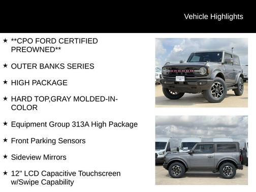 Carbonized Gray Metallic 2023 Ford Bronco Outer Banks