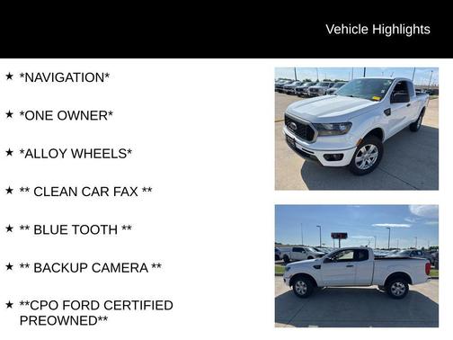 Oxford White 2022 Ford Ranger XLT