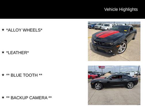 Black 2013 Chevrolet Camaro 2SS