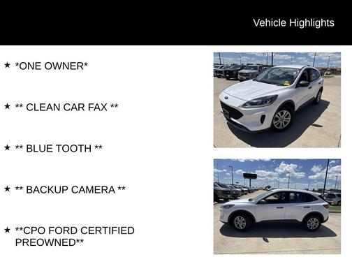 Oxford White 2022 Ford Escape S