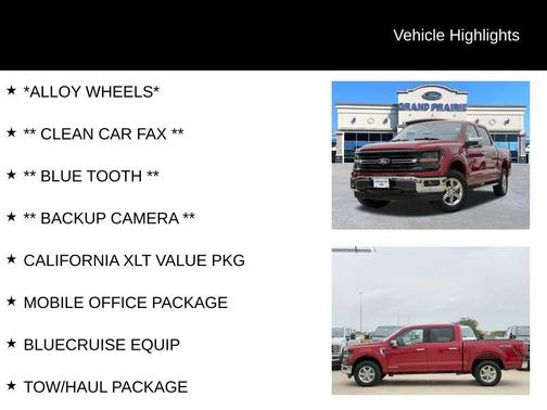 Rapid Red Metallic Tinted Clearcoat 2024 Ford F-150 XLT