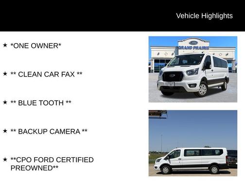 Oxford White 2023 Ford Transit-350 XLT