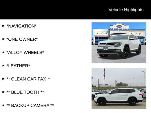 2018 Volkswagen Atlas 3.6L SEL Premium