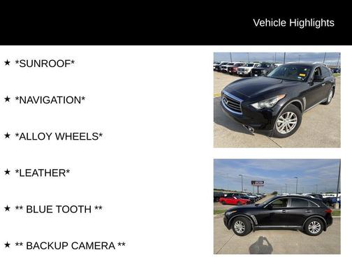 Malbec Black 2013 INFINITI FX37 Base