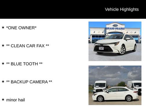 White 2022 Toyota Corolla LE