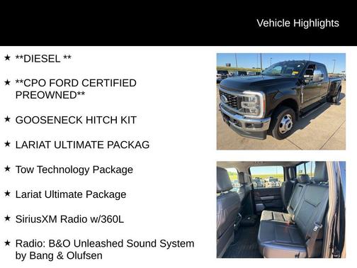 Agate Black Metallic 2023 Ford F-350 Lariat