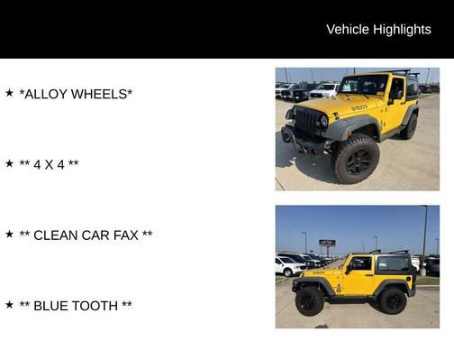 Baja Yellow Clearcoat 2015 Jeep Wrangler Willys Wheeler