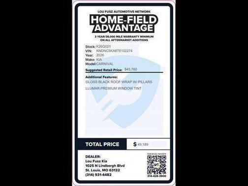 2026 Kia Carnival Hybrid EX