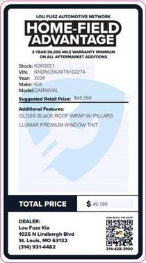 2026 Kia Carnival Hybrid EX