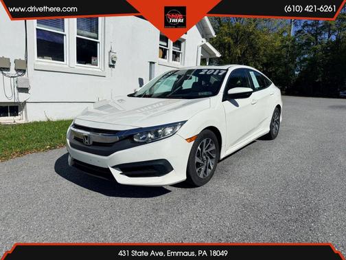 White 2017 Honda Civic EX