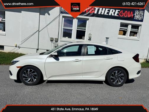 White 2017 Honda Civic EX