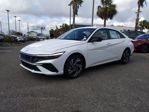 Serenity White 2025 Hyundai ELANTRA HEV SEL Sport