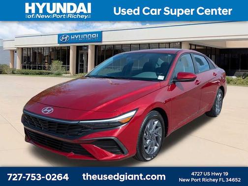 Ultimate Red Metallic 2024 Hyundai ELANTRA HEV Blue