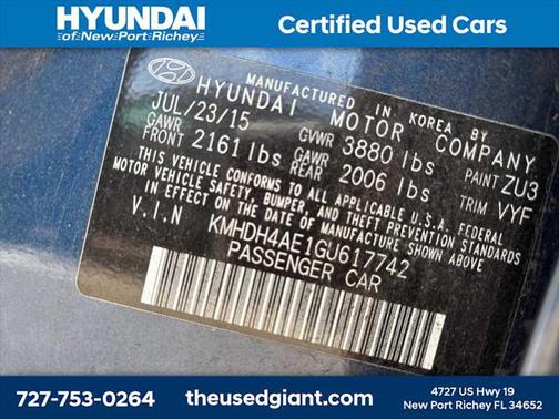 2016 Hyundai ELANTRA SE