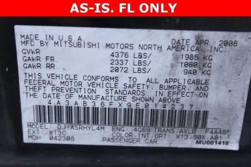 2009 Mitsubishi Galant Base