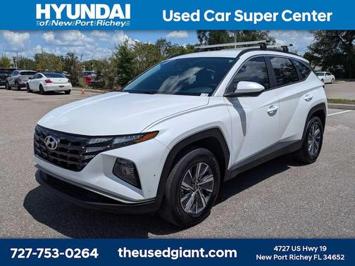 White Pearl 2024 Hyundai TUCSON Hybrid Blue