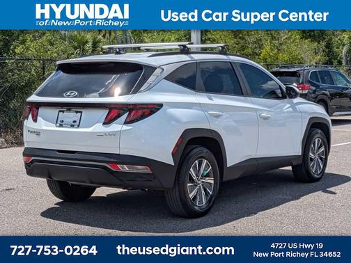 White Pearl 2024 Hyundai TUCSON Hybrid Blue