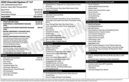 Cajun Red Tintcoat 2020 Chevrolet Equinox 1LT