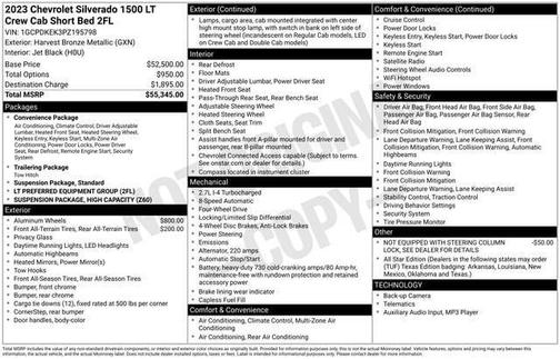Black 2023 Chevrolet Silverado 1500 LT