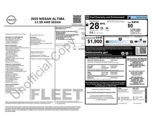 Tactical Green Metallic 2025 Nissan Altima SR AWD